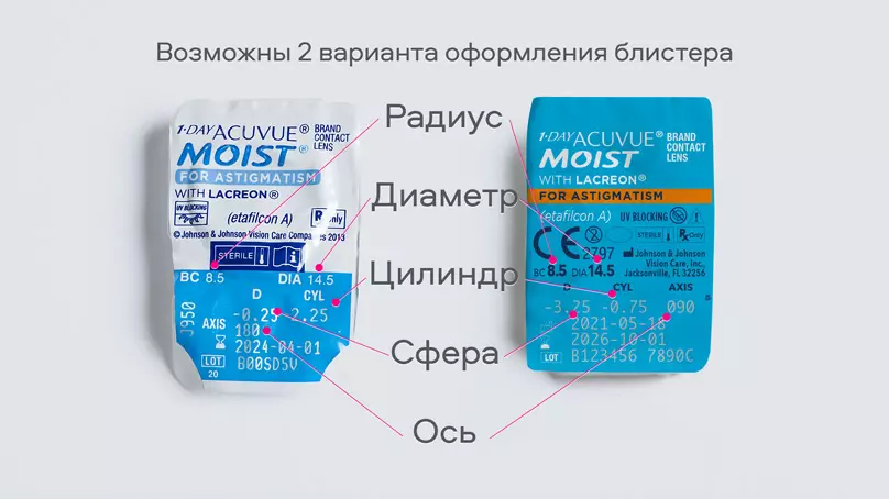 1 DAY ACUVUE MOIST for ASTIGMATISM (30 линз)